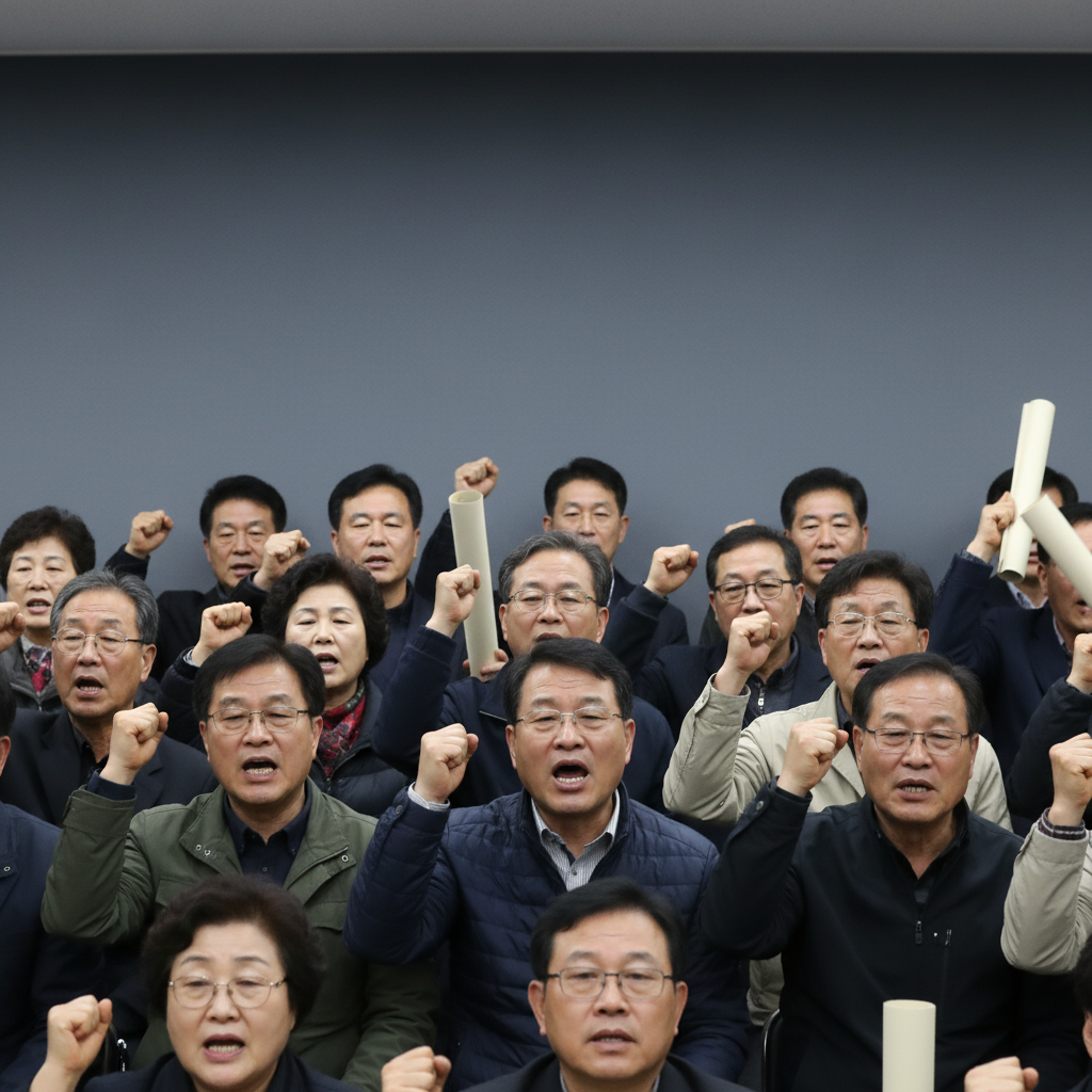 자주연합, 광화문서 3,500억 달러 대미 투자 규탄 시위