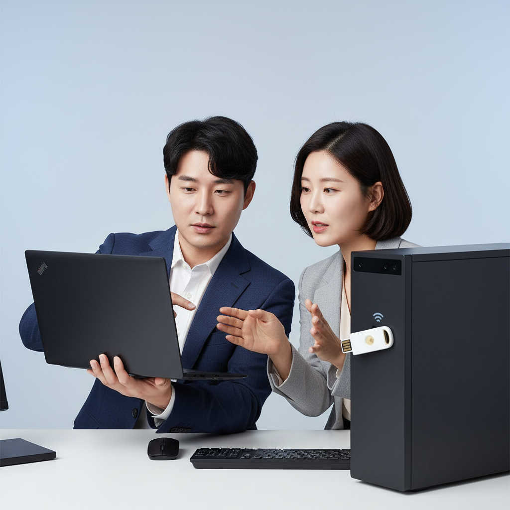 PC 카메라/지문인식 없이 Passkey 쓰는 법