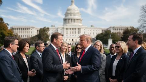 존슨 의장, 트럼프 차기 대선 거론 "트롤링"