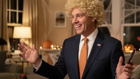 JD Vance, 가발 영상으로 할로윈 '인싸' 등극