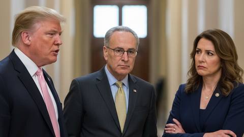 트럼프 "슈머 실수" 발언, 민주당 내 균열 조짐